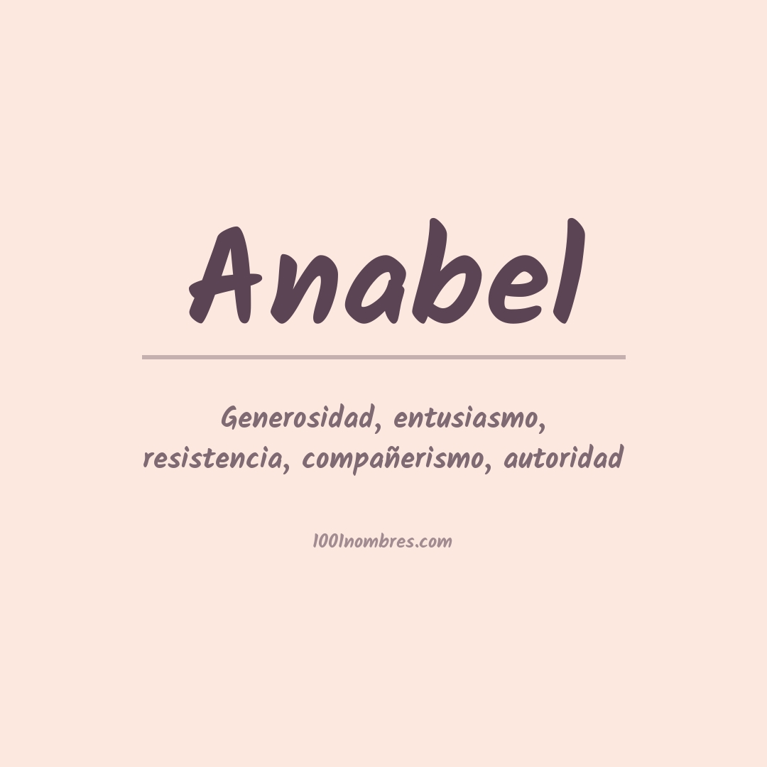 Significado del nombre Anabel