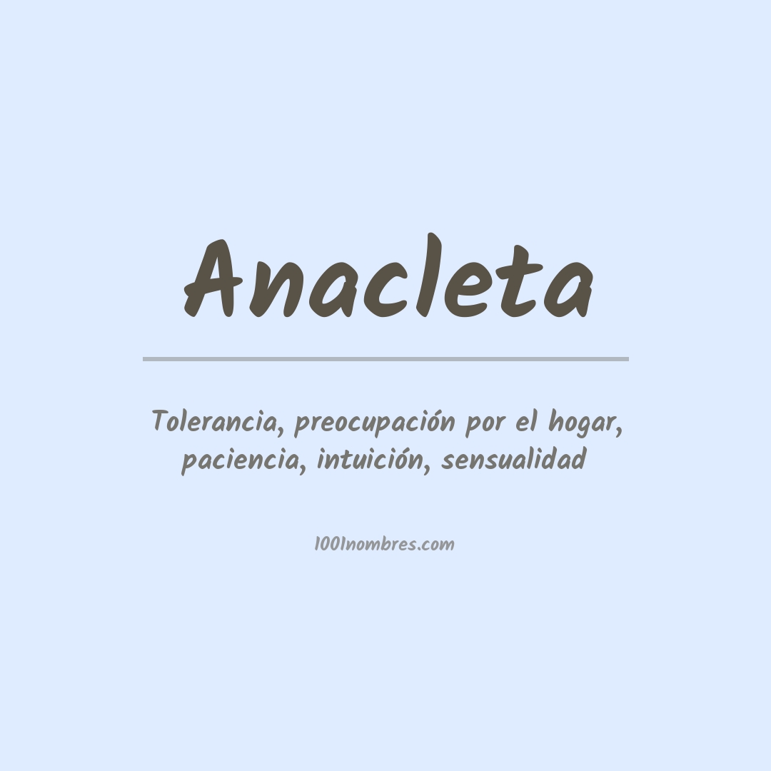 Significado del nombre Anacleta