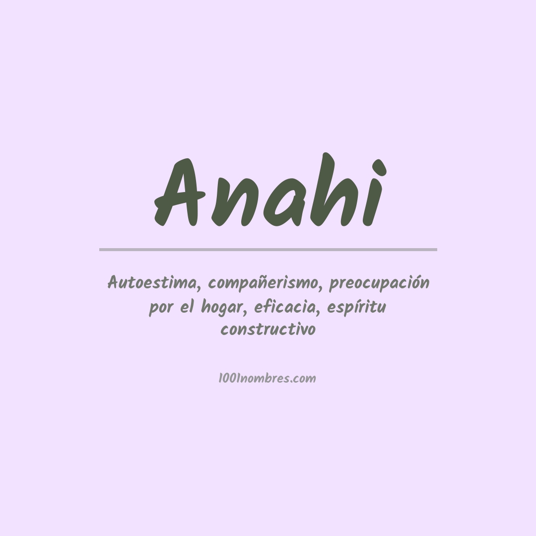 Significado del nombre Anahi