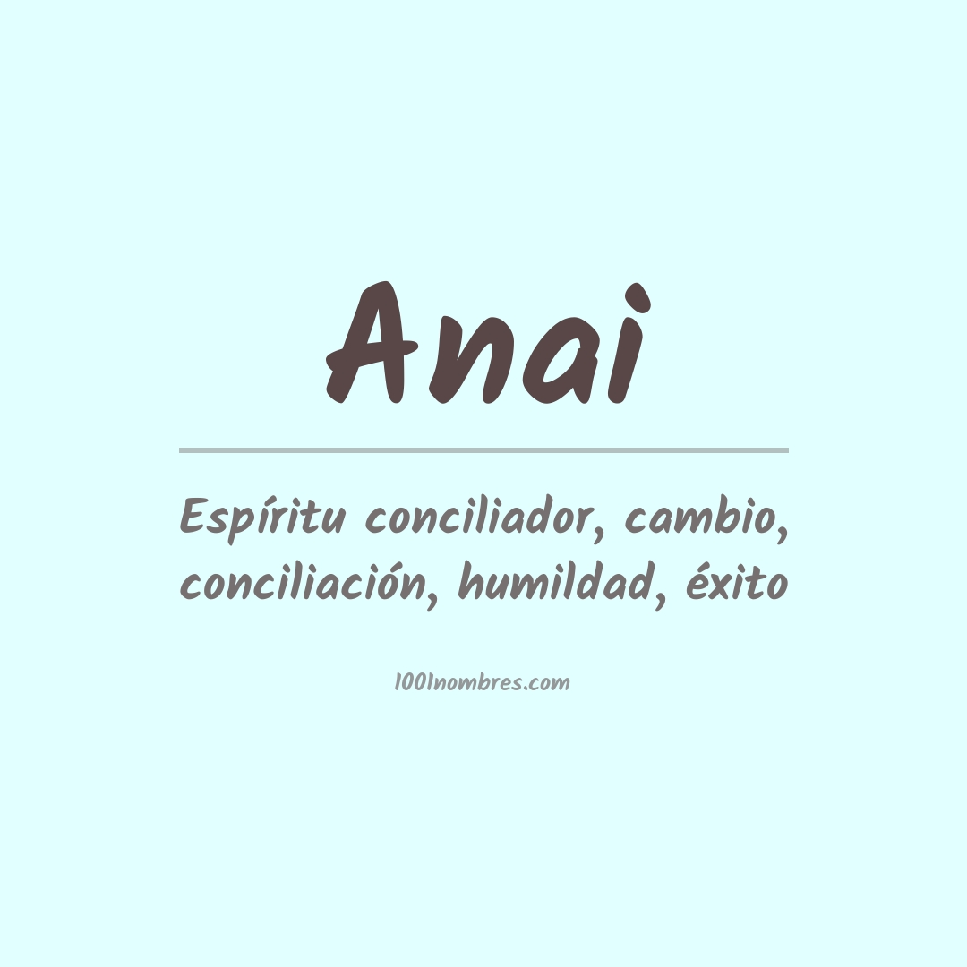 Significado del nombre Anai