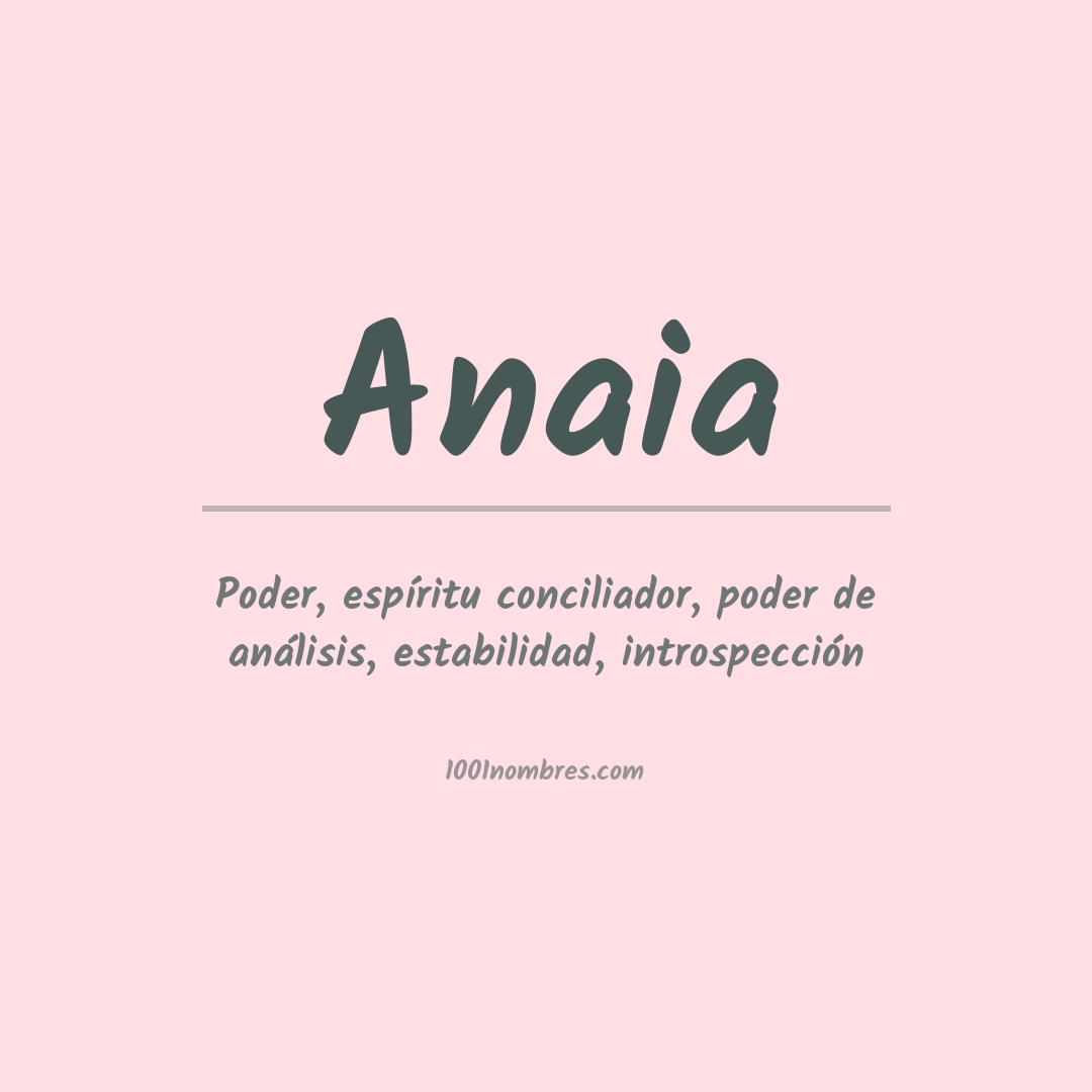 Significado del nombre Anaia