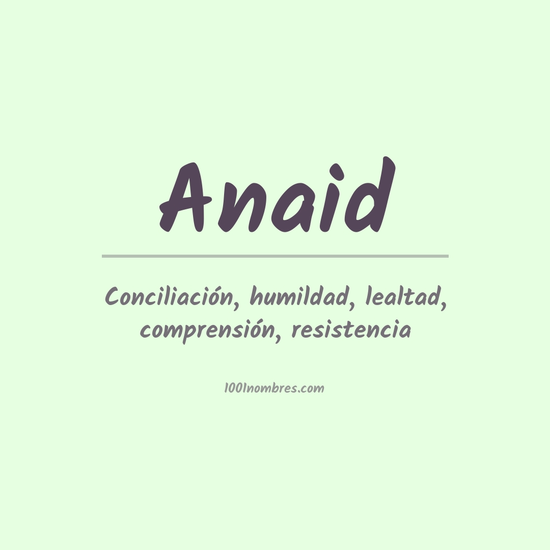 Significado del nombre Anaid Significado del nombre Anaid