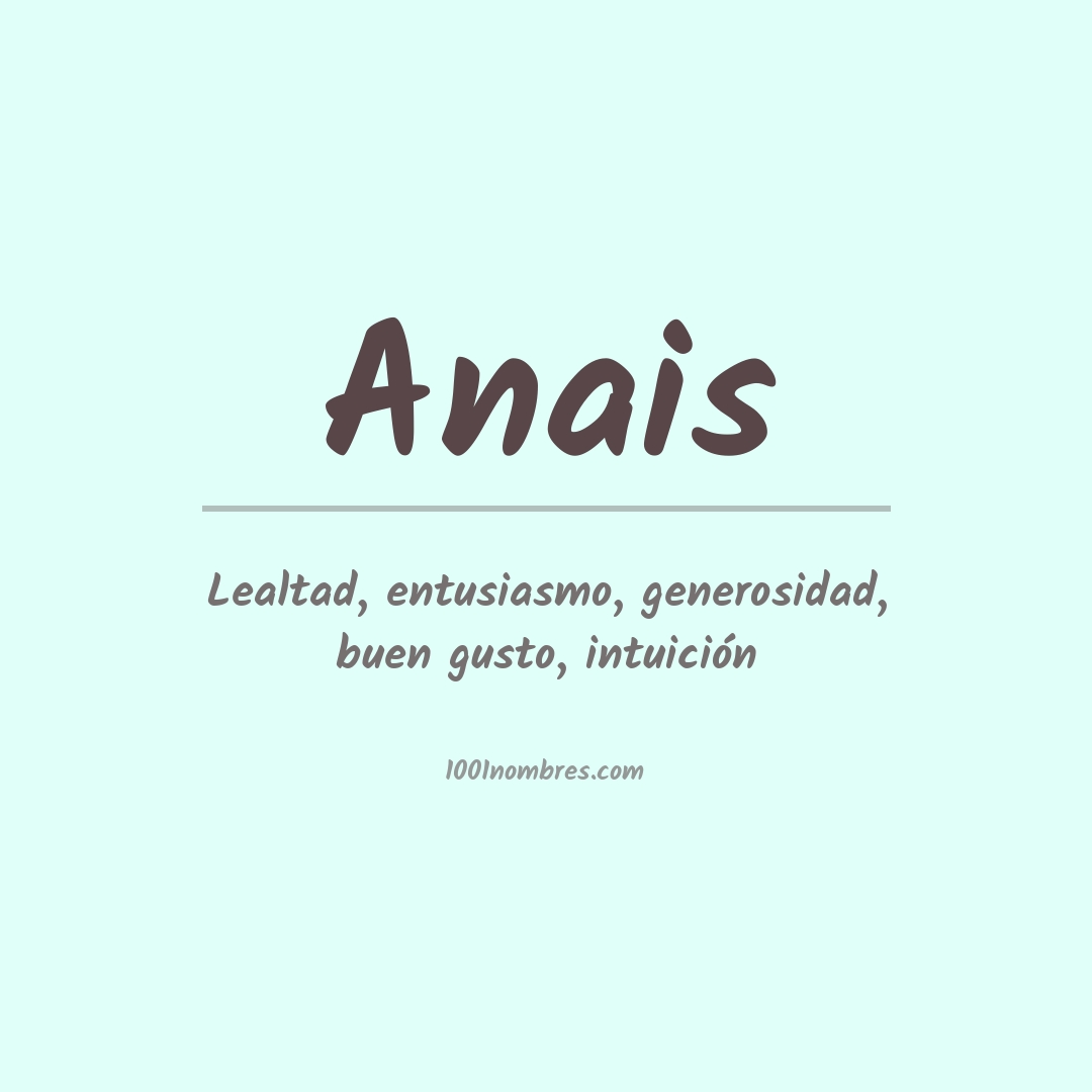 Significado del nombre Anais