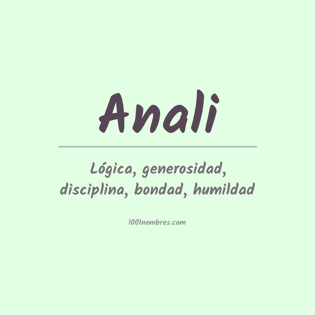 Significado del nombre Anali