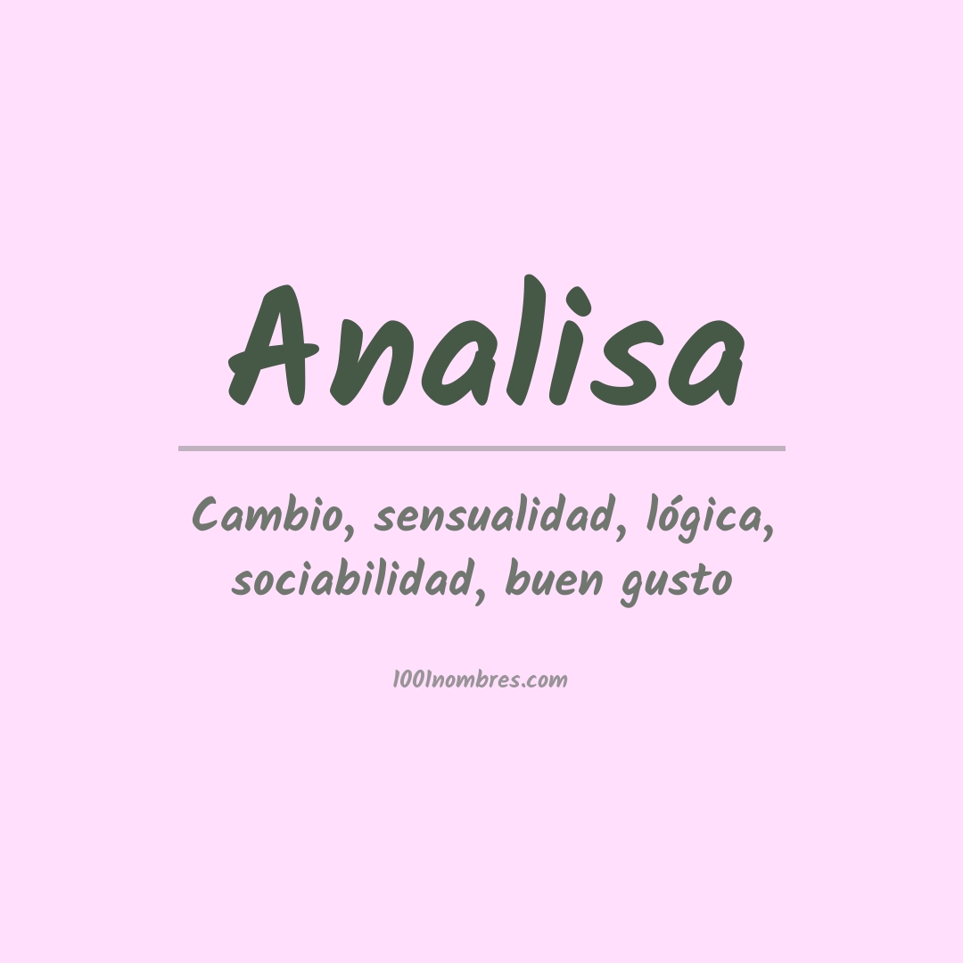 Significado del nombre Analisa