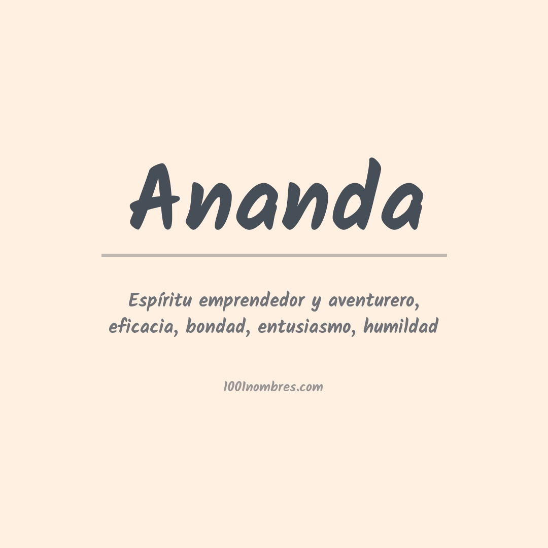 Significado del nombre Ananda