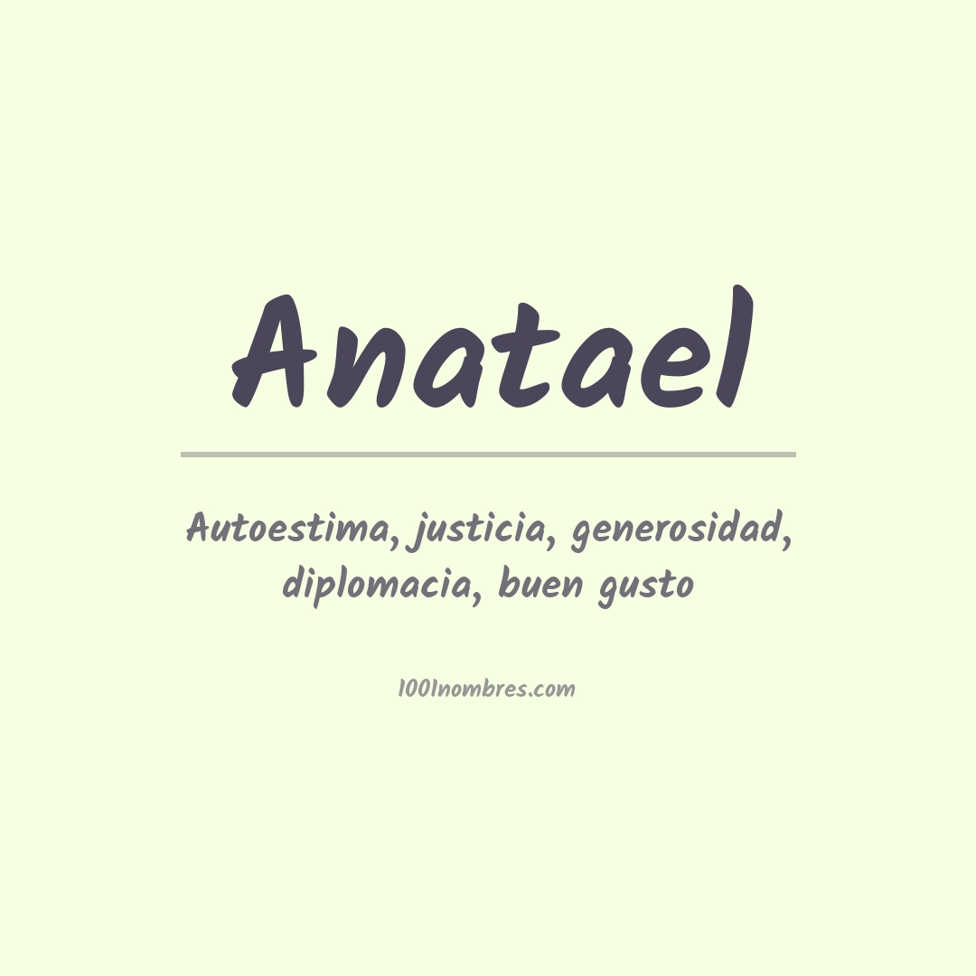 Significado del nombre Anatael Significado del nombre Anatael