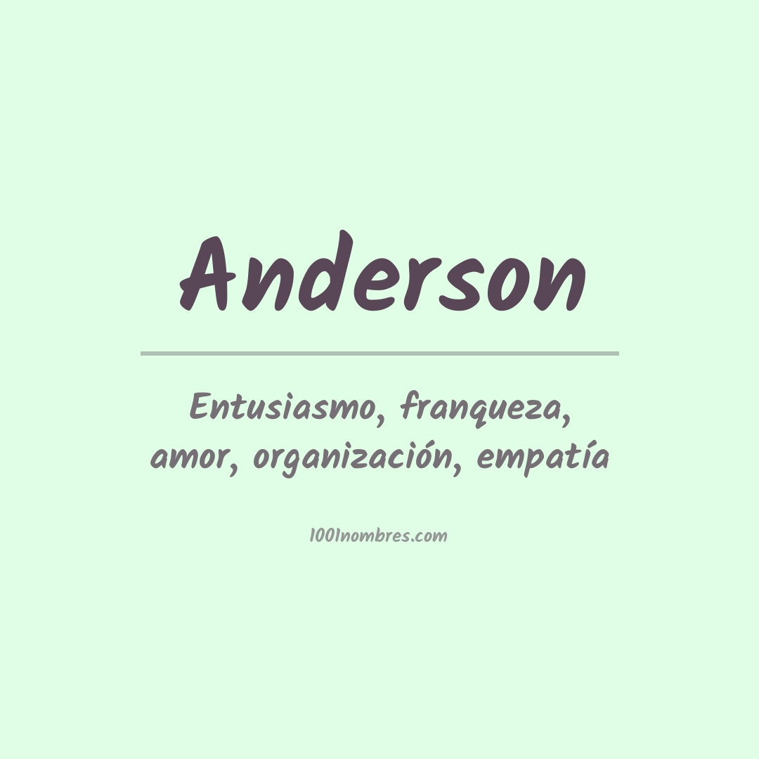 Significado del nombre Anderson