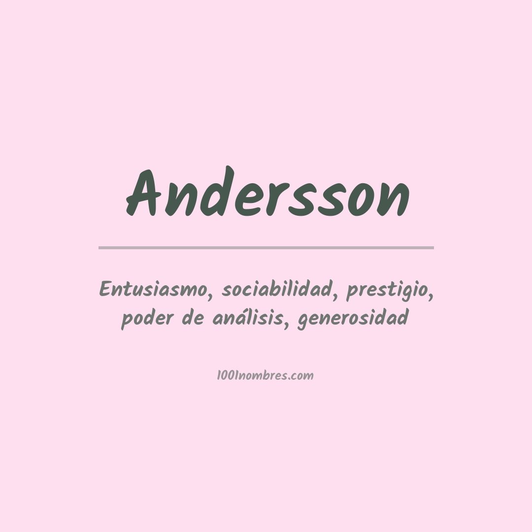 Significado del nombre Andersson