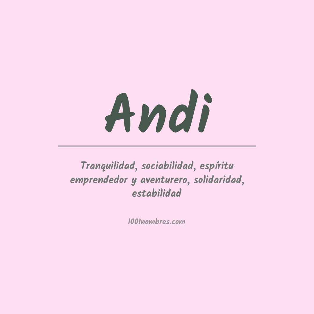 Significado del nombre Andi