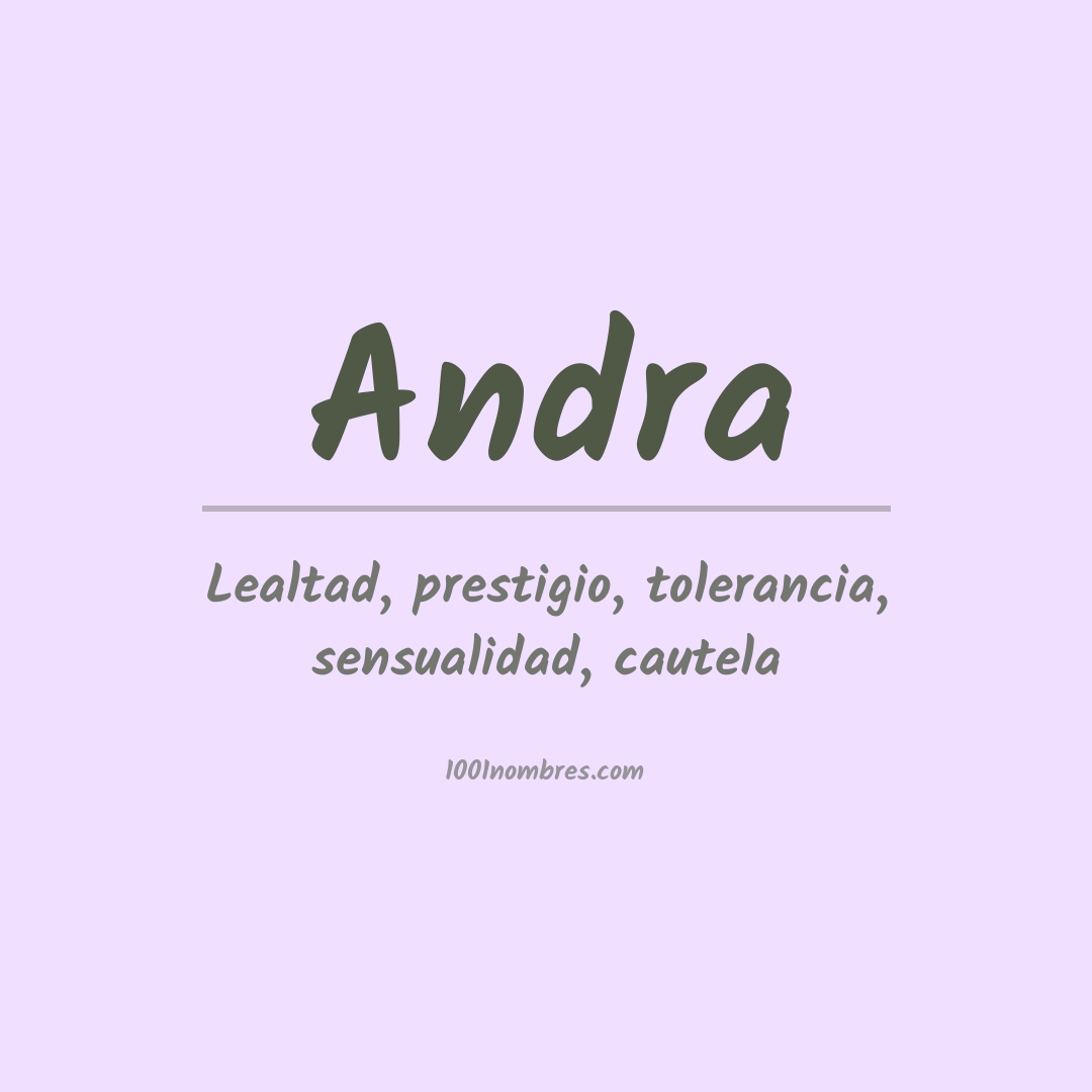 Significado del nombre Andra
