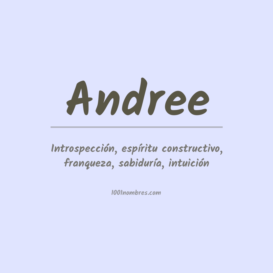 Significado del nombre Andree