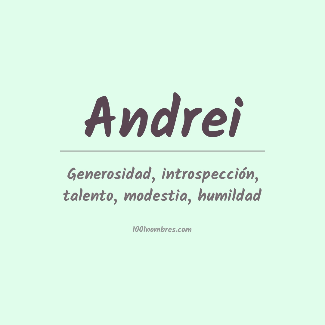 Significado do nome Andrei