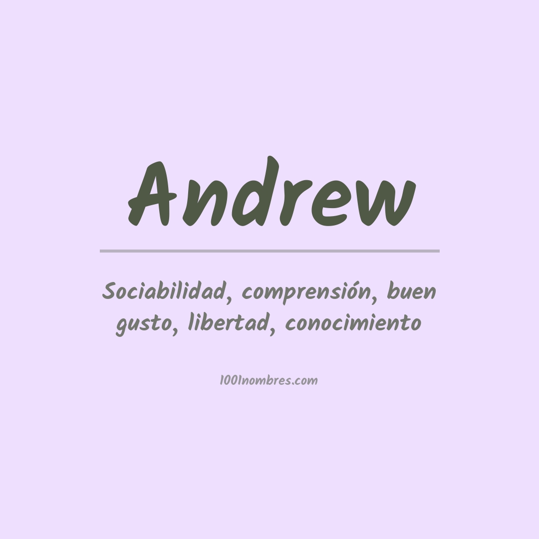 Significado del nombre Andrew