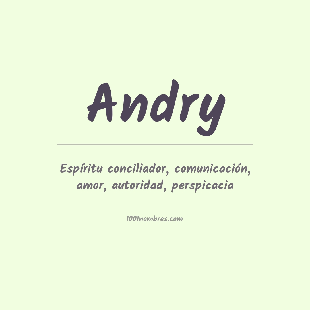 Significado del nombre Andry