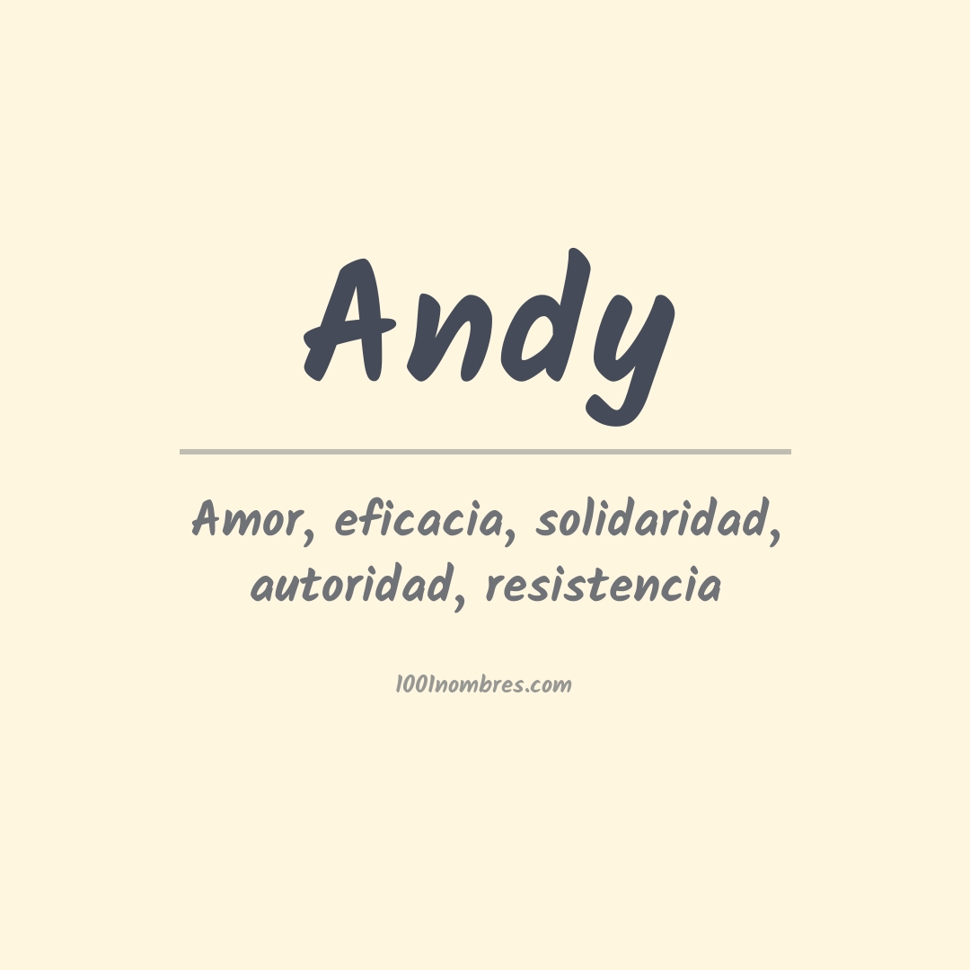 Significado del nombre Andy
