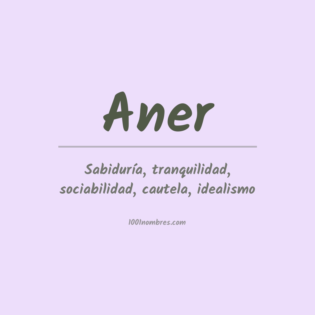 Significado del nombre Aner