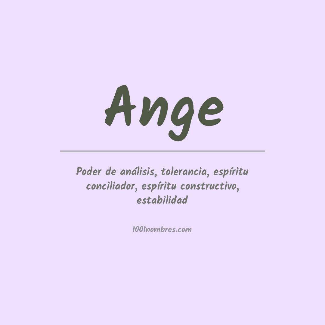 Significado del nombre Ange