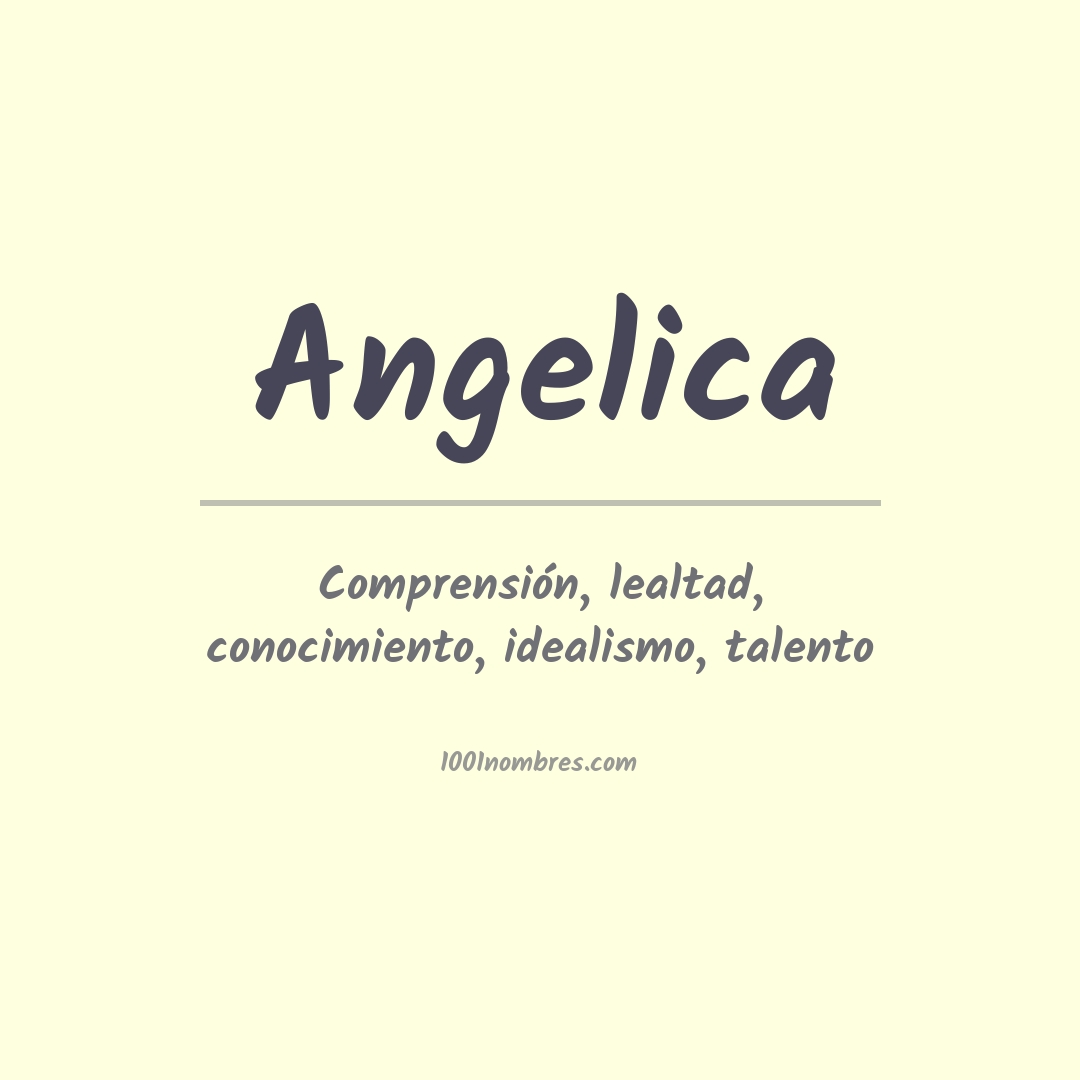 Significado del nombre Angelica