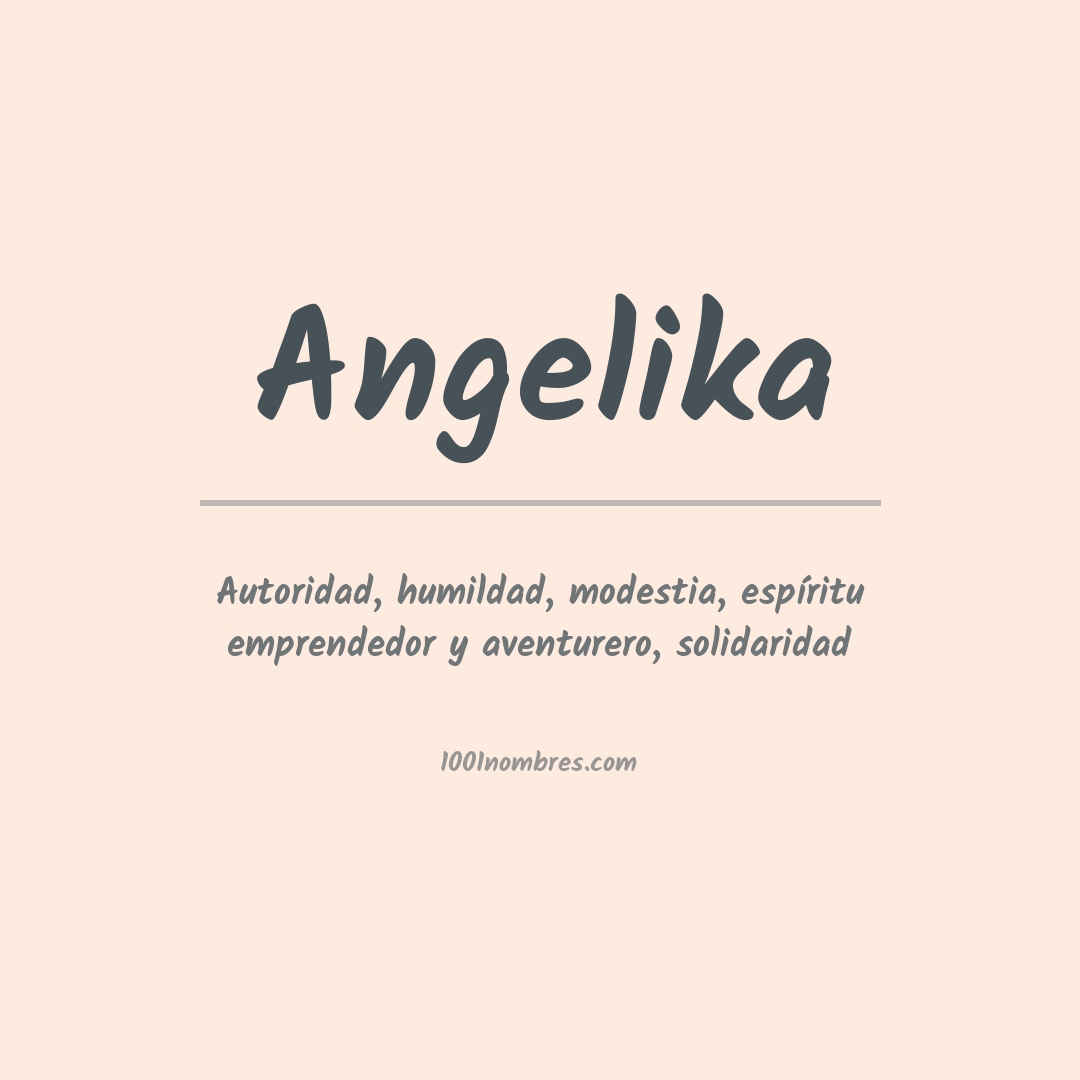 Significado del nombre Angelika