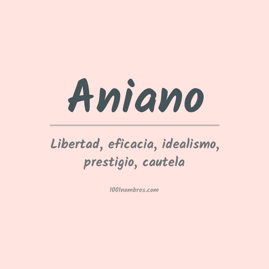 Significado del nombre Aniano Significado del nombre Aniano