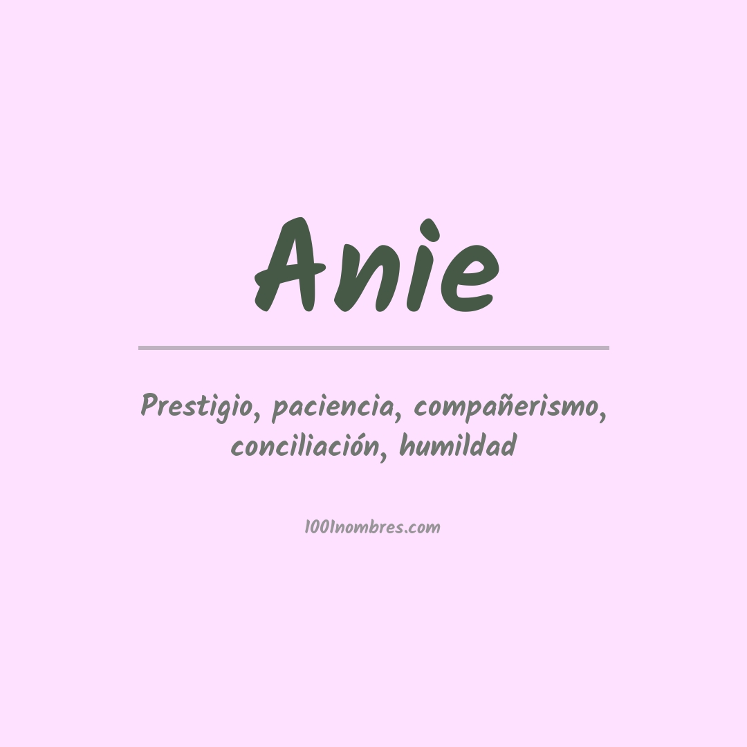 Significado del nombre Anie