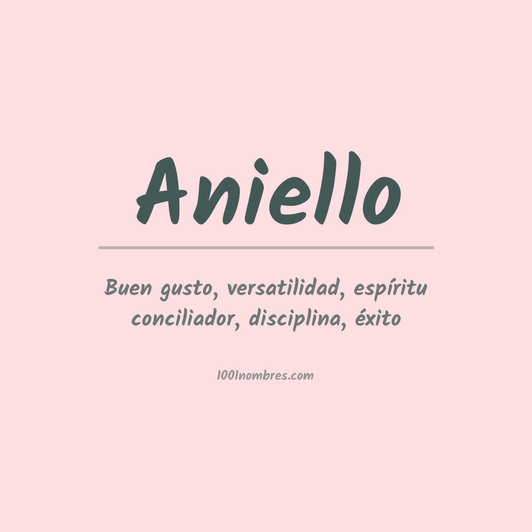 Significado del nombre Aniello