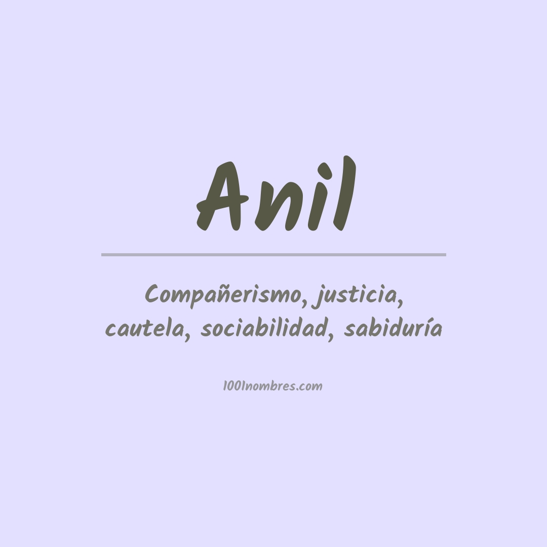 Significado del nombre Anil