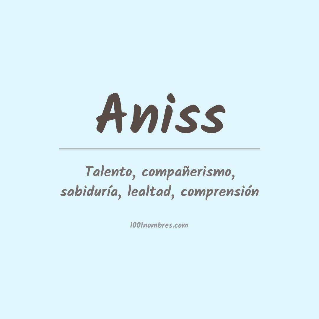 Significado del nombre Aniss