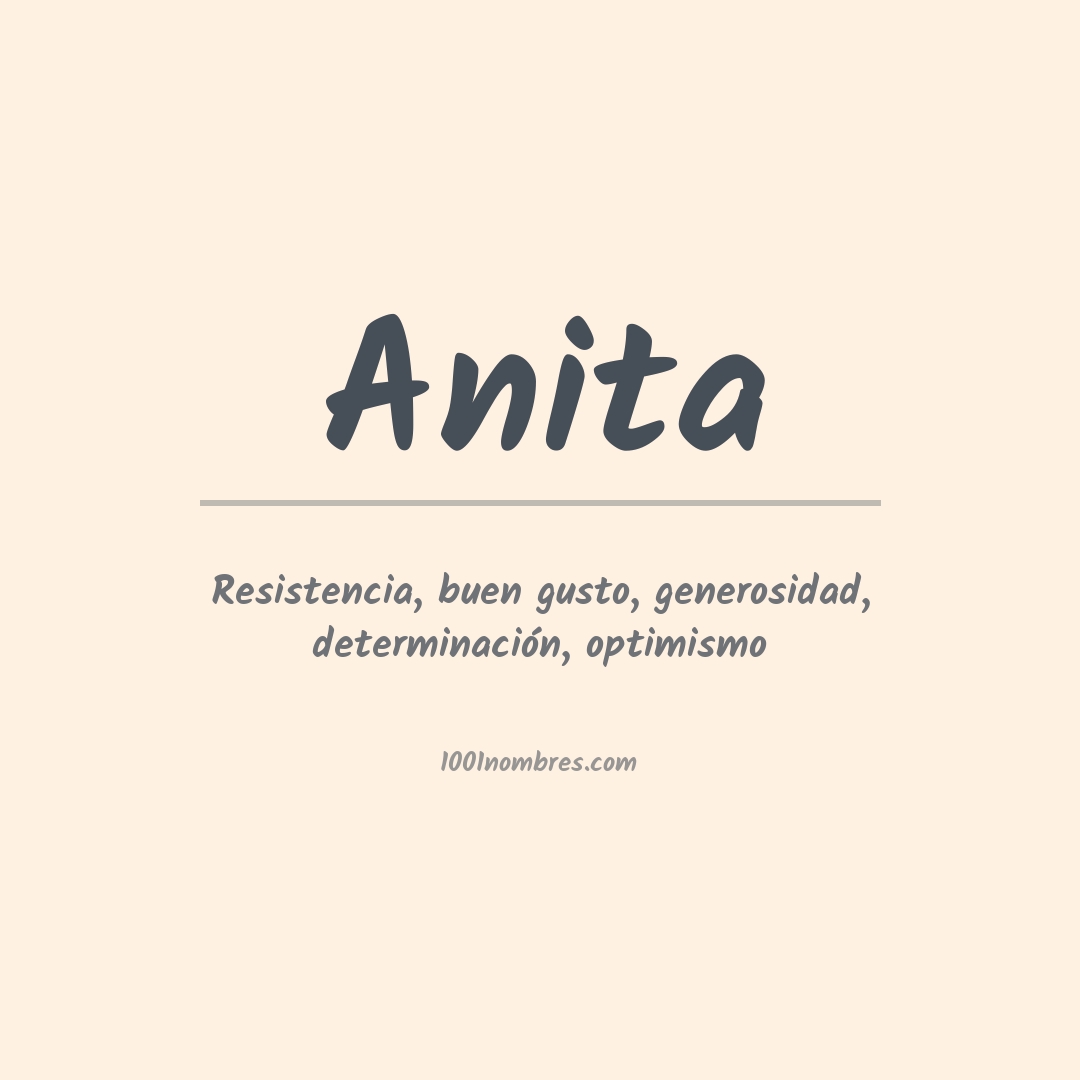Significado del nombre Anita