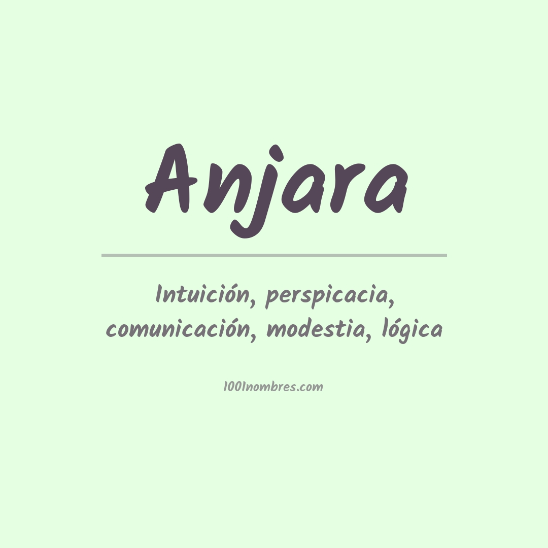 Significado del nombre Anjara Significado del nombre Anjara