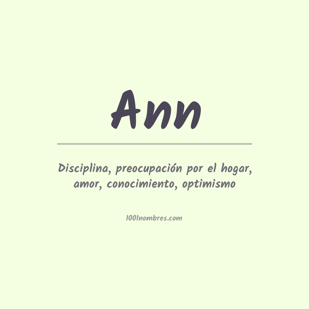 Significado del nombre Ann
