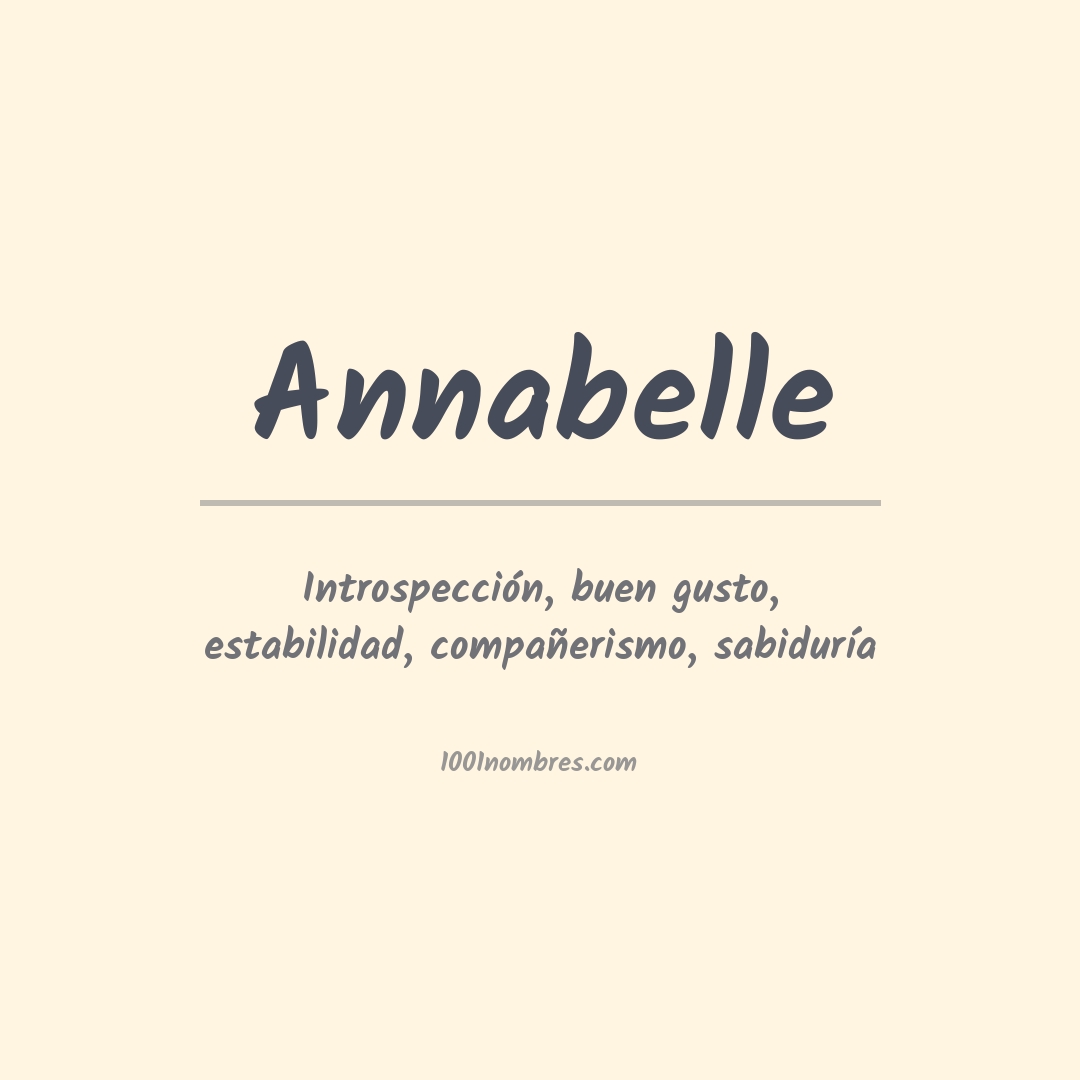 Significado del nombre Annabelle