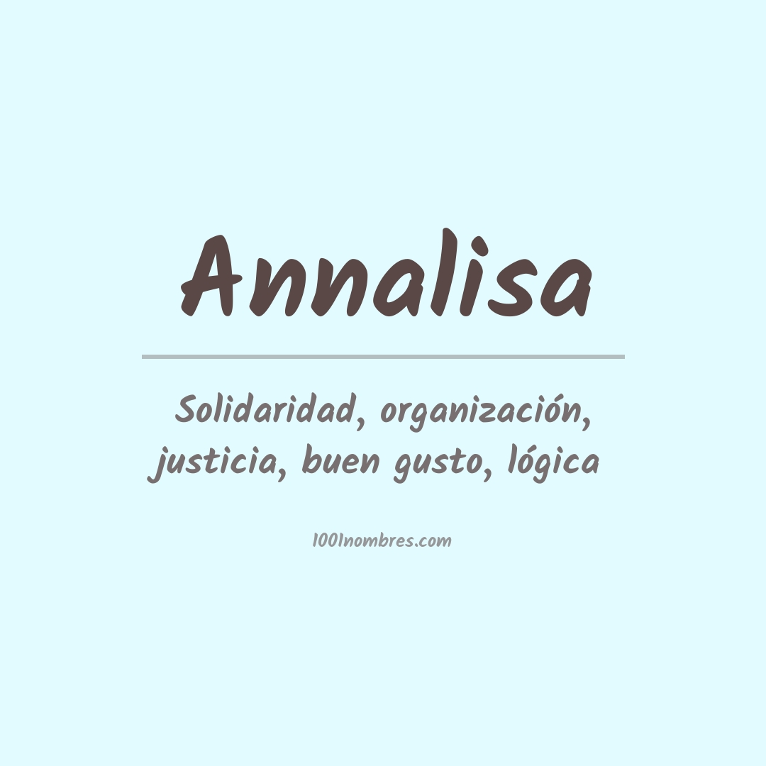 Significado del nombre Annalisa