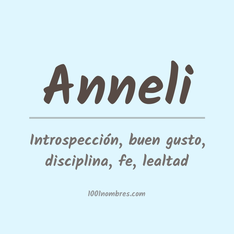 Significado del nombre Anneli