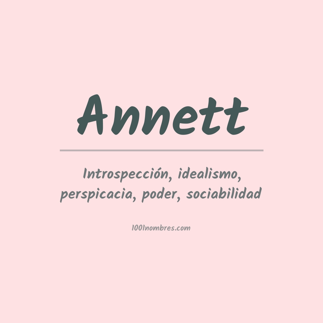 Significado del nombre Annett