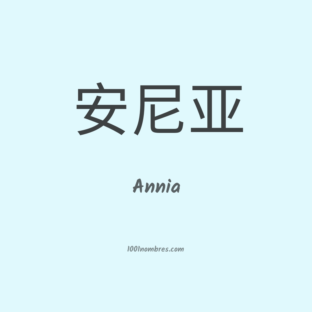 Annia en chino Annia en chino