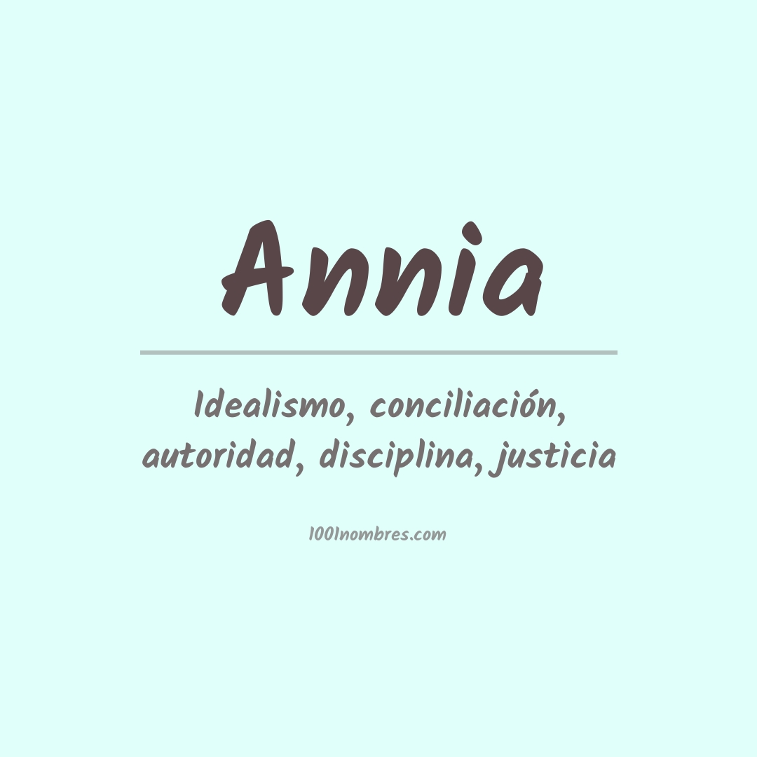 Significado del nombre Annia