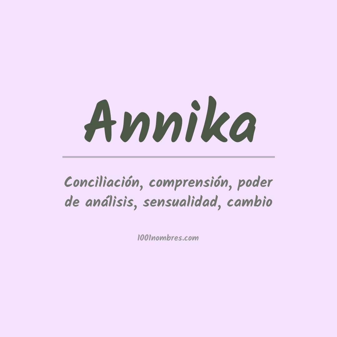 Significado del nombre Annika Significado del nombre Annika
