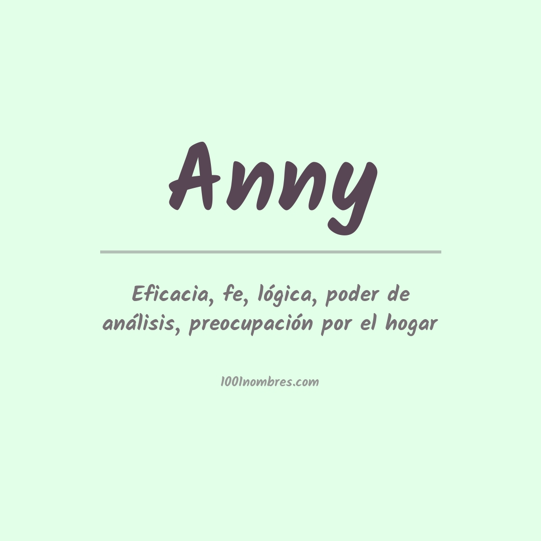 Significado del nombre Anny