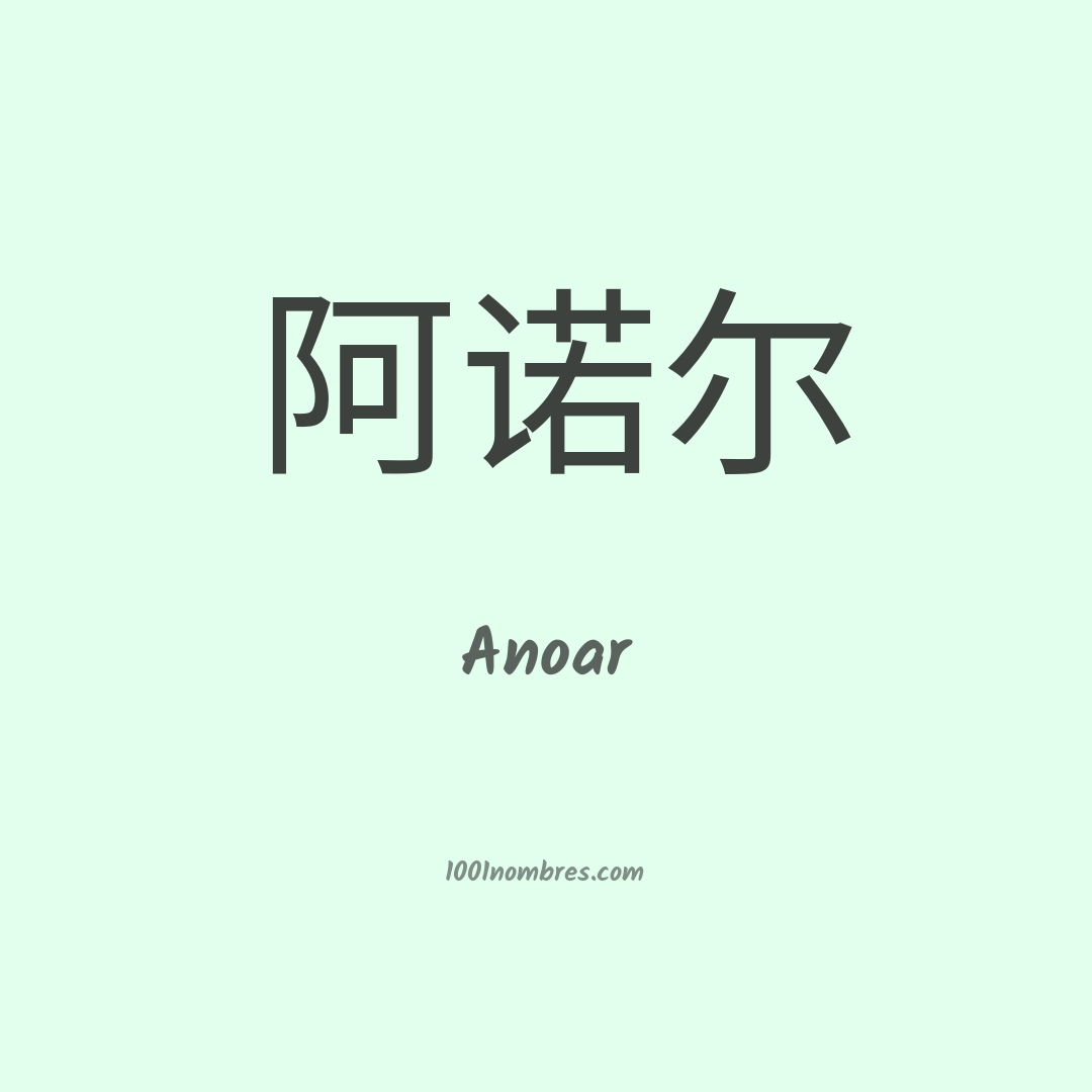 Anoar en chino