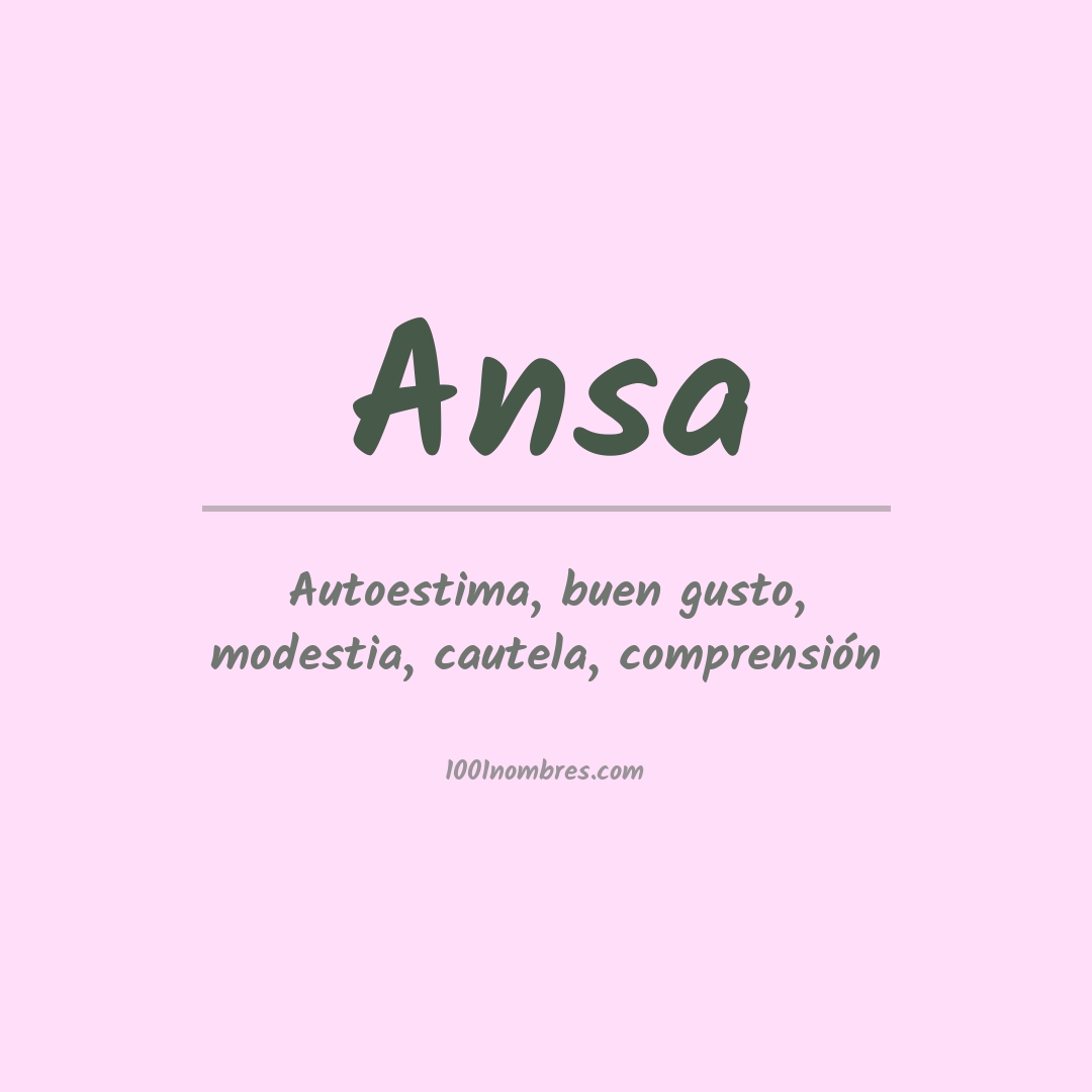 Significado del nombre Ansa