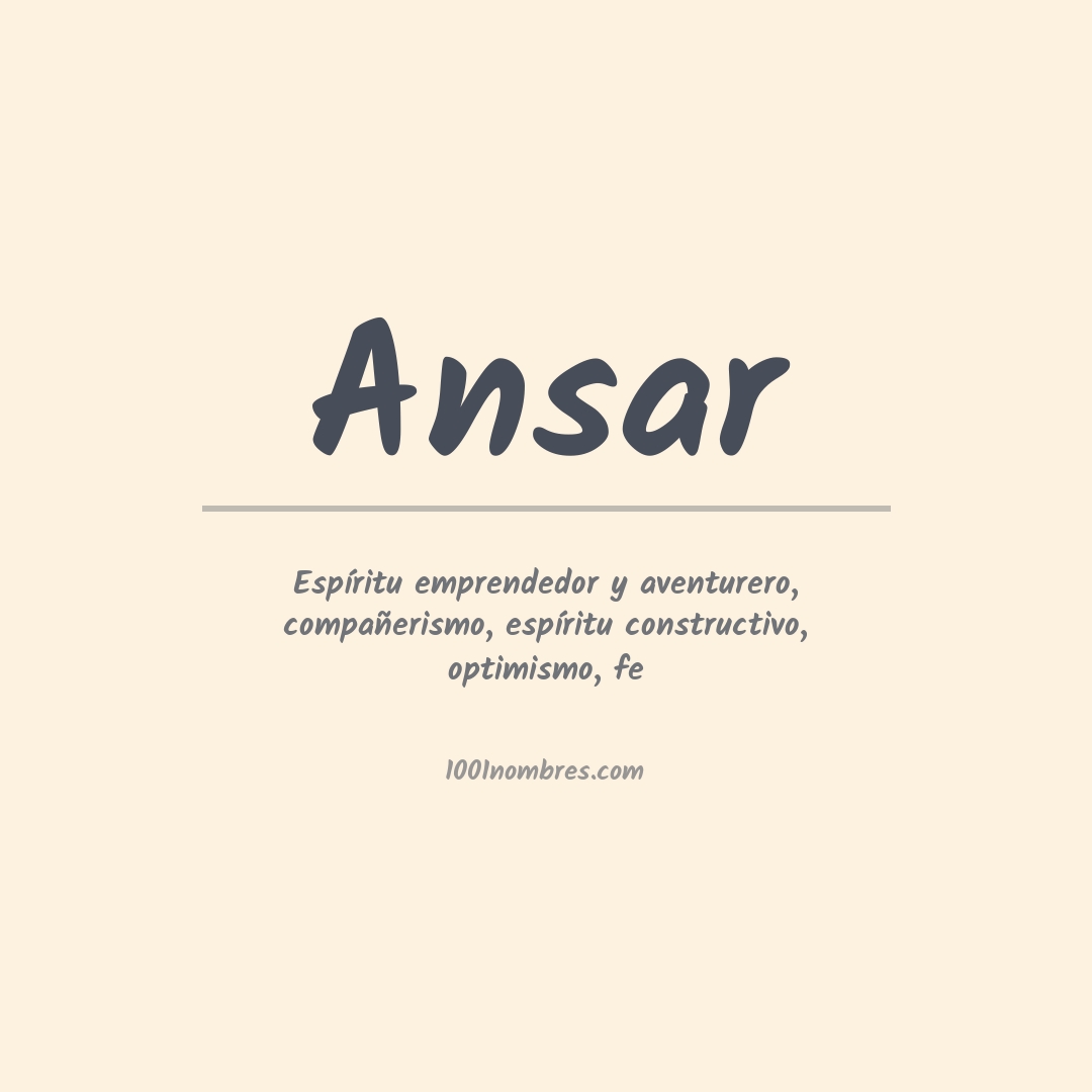 Significado del nombre Ansar