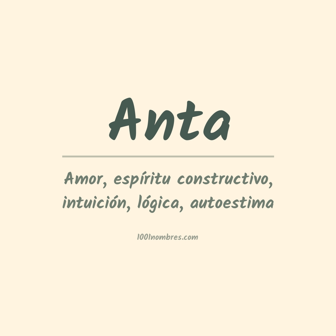 Significado del nombre Anta