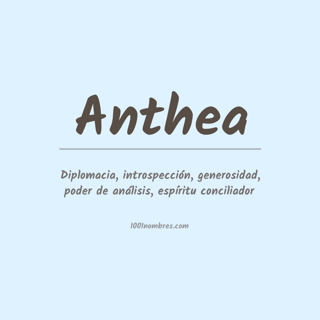 Significado del nombre Anthea