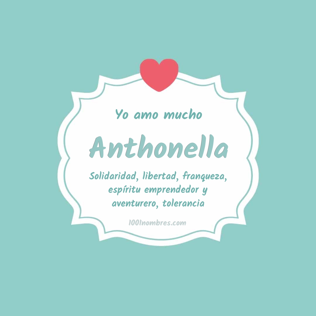 Yo amo mucho Anthonella