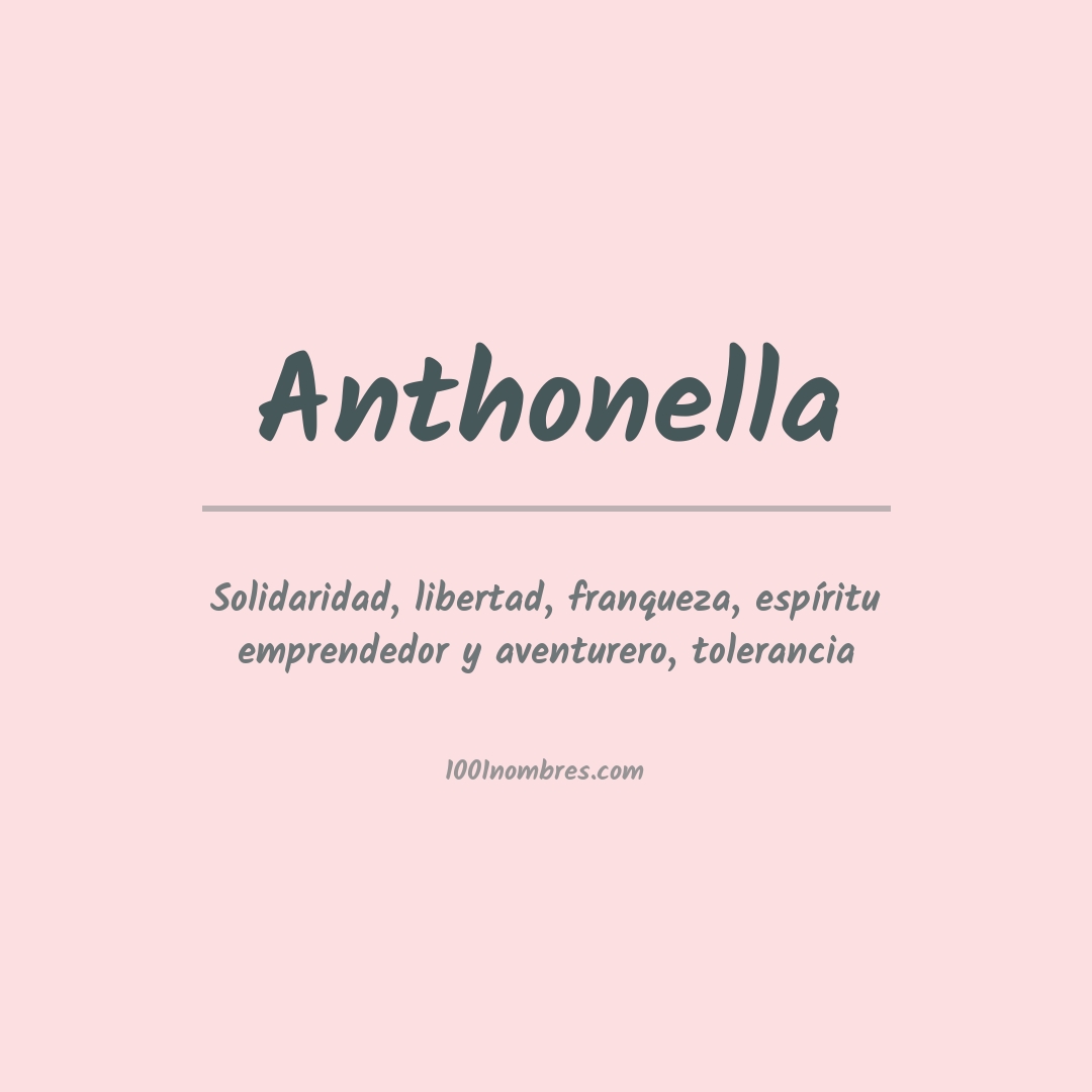 Significado del nombre Anthonella