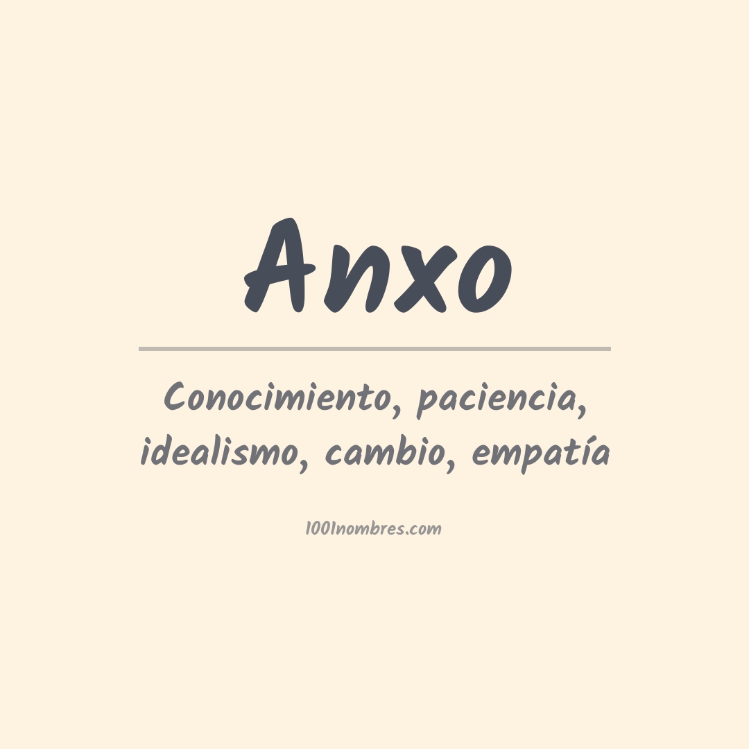 Significado del nombre Anxo Significado del nombre Anxo
