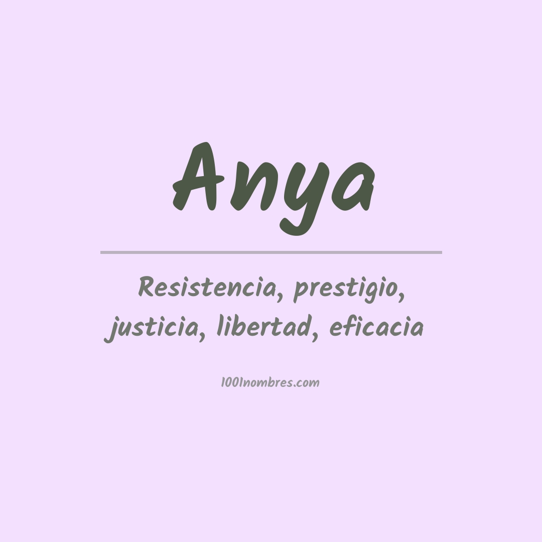 Significado del nombre Anya