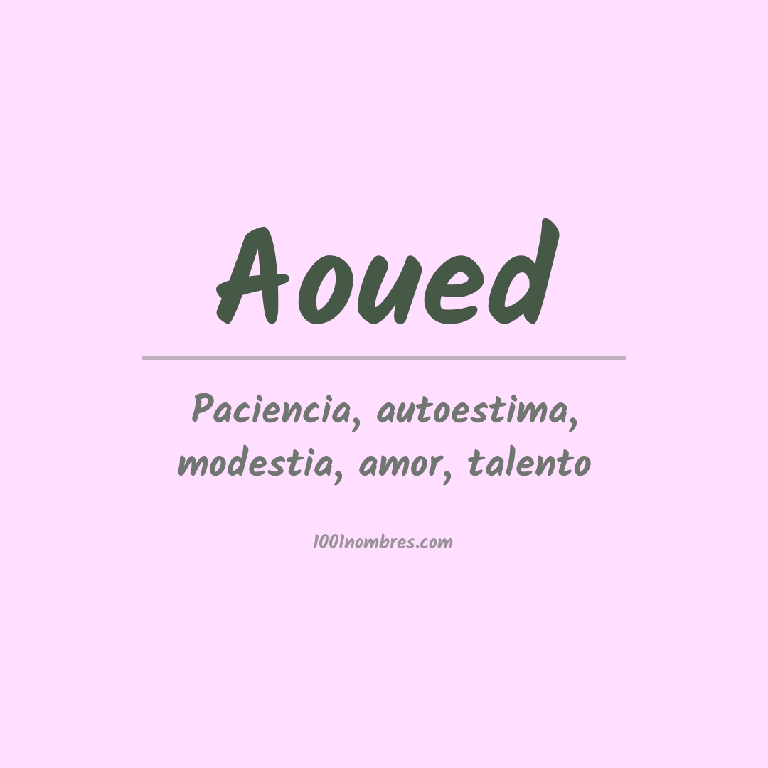 Significado del nombre Aoued